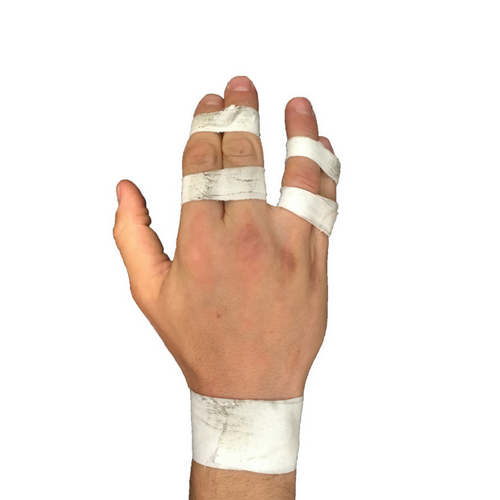 Finger tape and BJJ tape creates a finger splint or buddy tape for finger injuries.