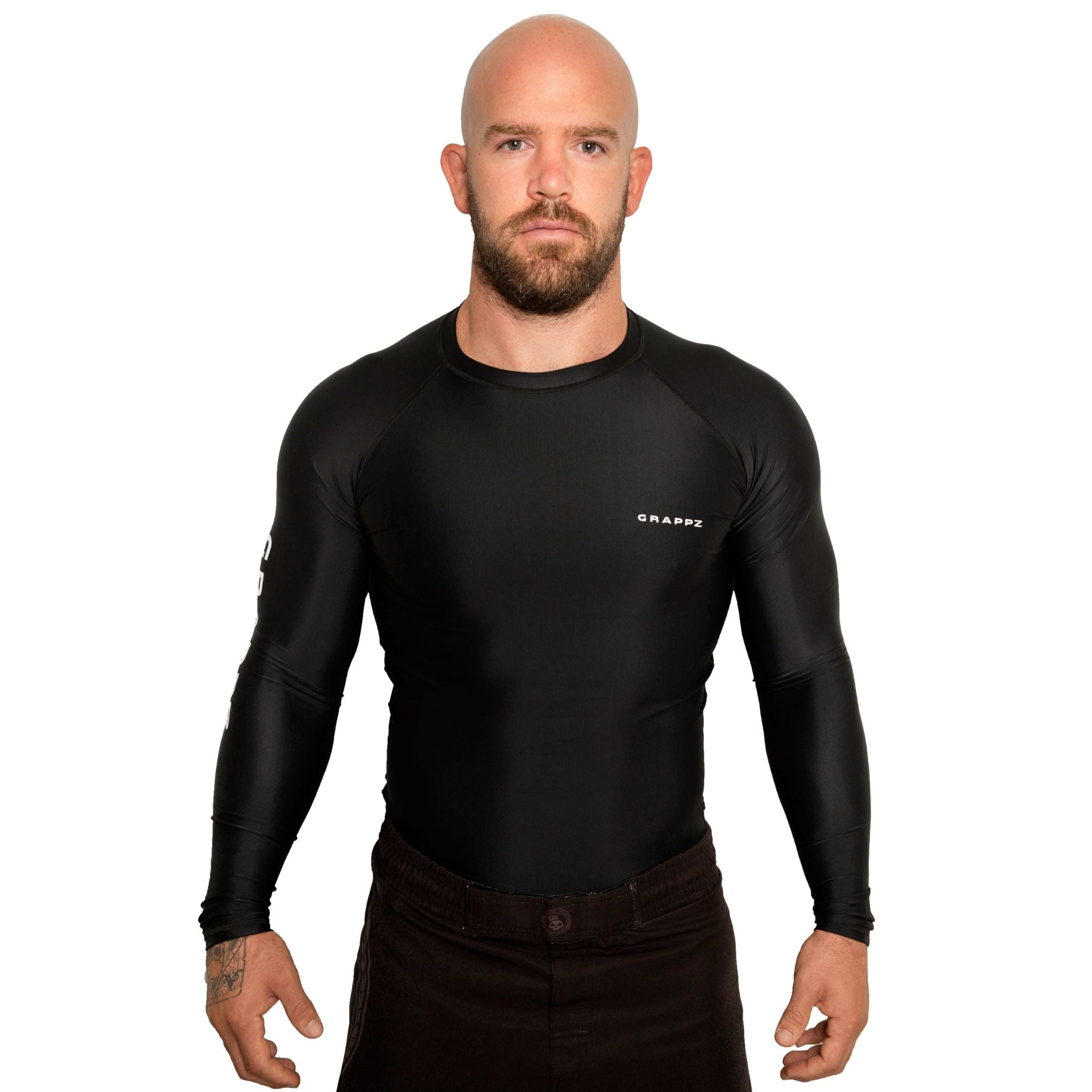 Rashguard - Long Sleeve Athletic Compression Shirt - Base layer - By Grappz  - X-Small