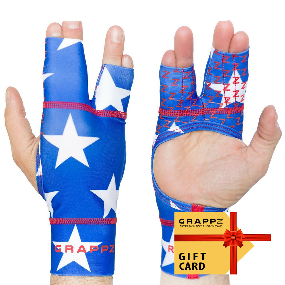 Grappz blue star finger support gloves